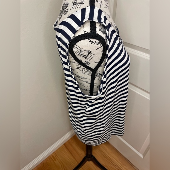 Charter Club Navy and White Striped Tank Top - Picture 4 of 8